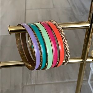 J. Crew bundle of bangle enamel bracelets